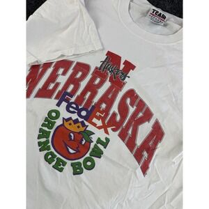 Vintage Nebraska Huskers Orange Bowl T Shirt XL Team Edition FedEx 90s